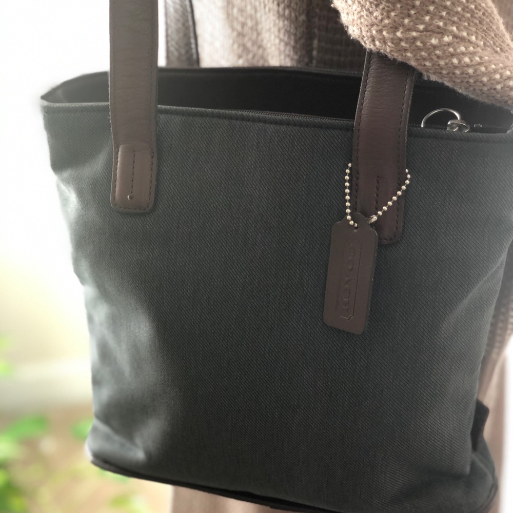 Coach Dark Denim Canvas Shoulder Bag